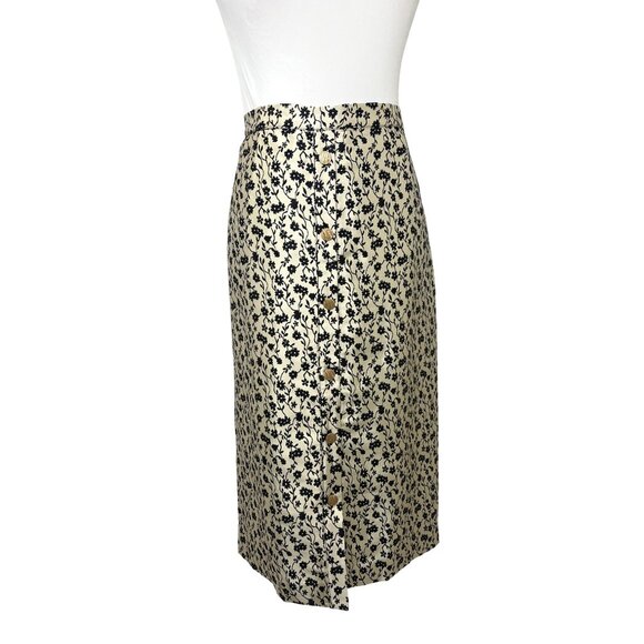 ALTUZARRA  Silk Blend Midi Skirt Floral Print Designer Italy Size 44 / MED - Picture 1 of 10